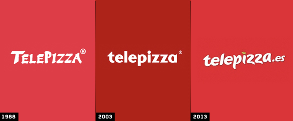 Comparacion evolucion logo telepizza