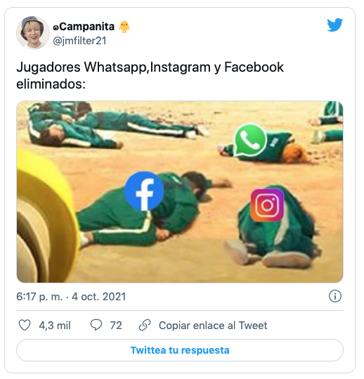 memes caida whatsapp, facebook e instagram