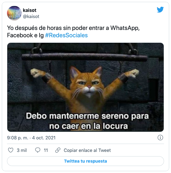 meme caida whatsapp, facebook e instagram